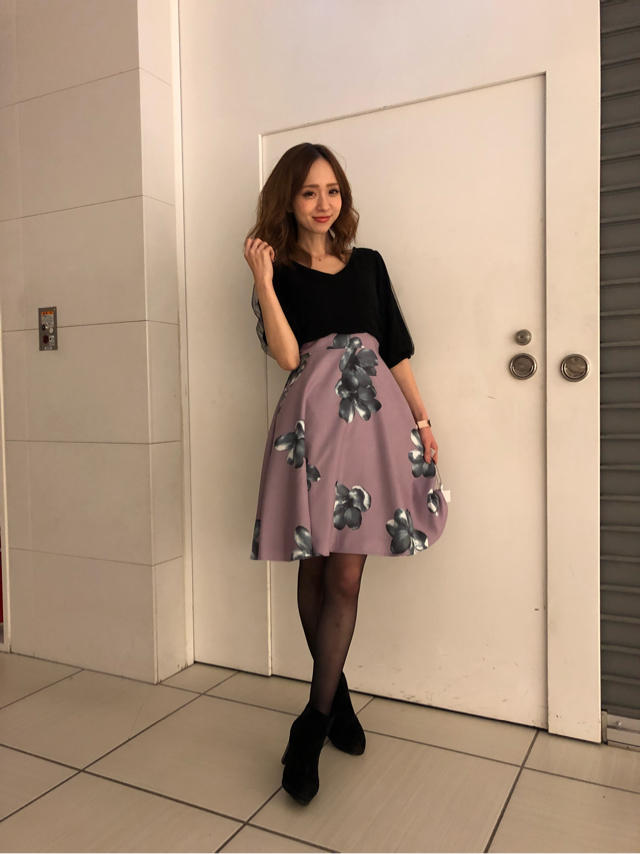 再入荷花柄ドッキングワンピース♡ゆき