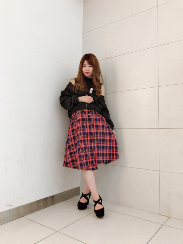 チェックトレンチスカート♡ゆき