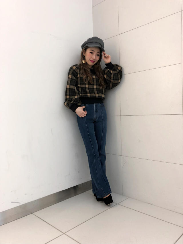 チェック柄トップス♡えりつぃん