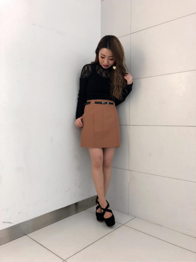 ベルト付きミニスカート♡えりつぃん