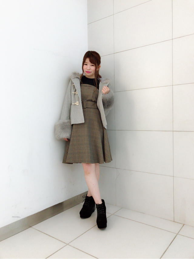 ビット付きショートウールコート♡ゆき