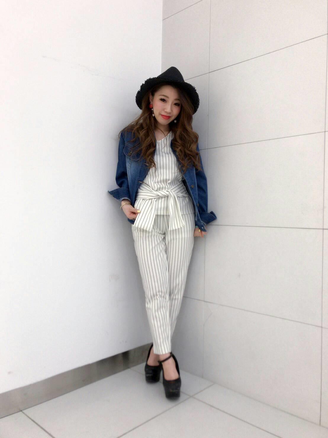 ストライプ柄セットアップ♡れいか