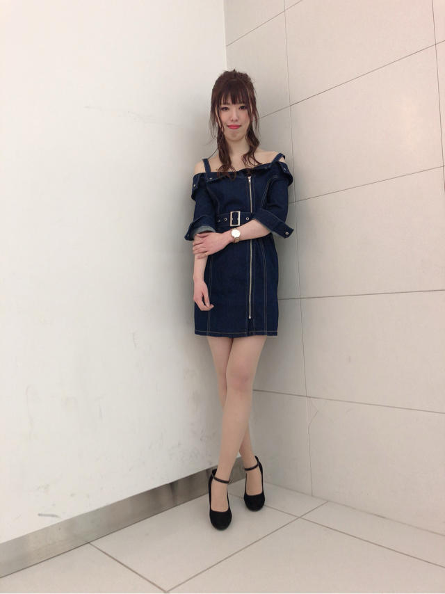 デニムオフショルワンピ♡ふうか