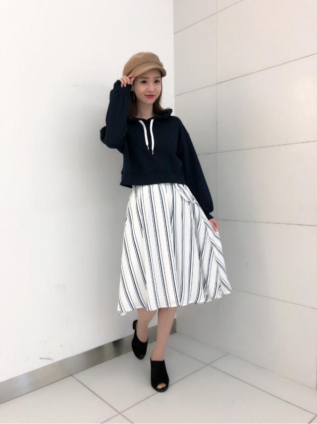 ストライプスカートで着まわしcode♡りこ