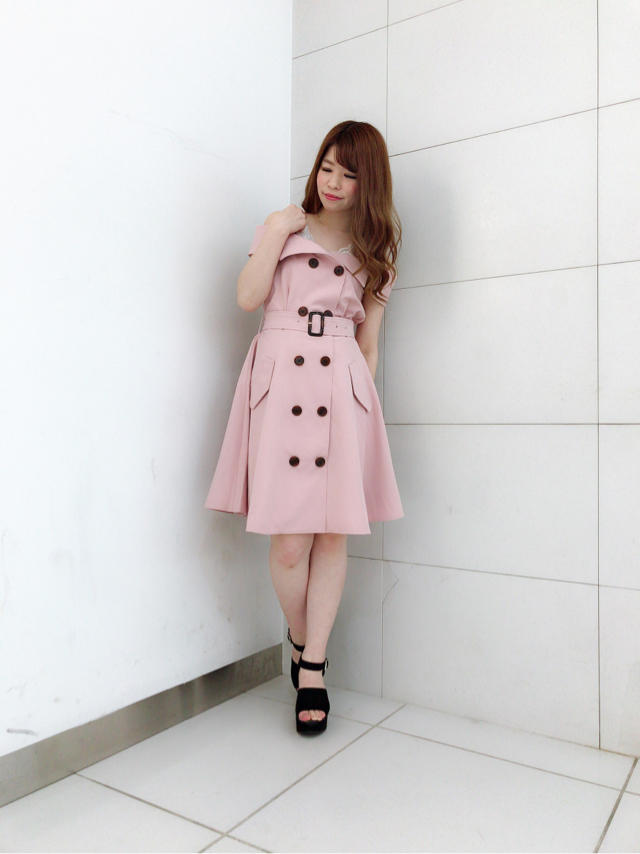 再入荷！レイヤード風トレンチワンピ♡ゆき
