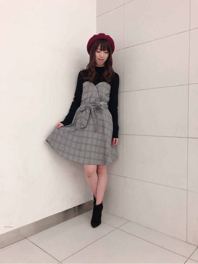 チェック柄ワンピ♡ふうか