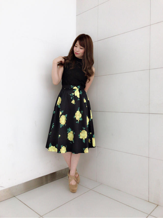 花柄スカート♡ゆき