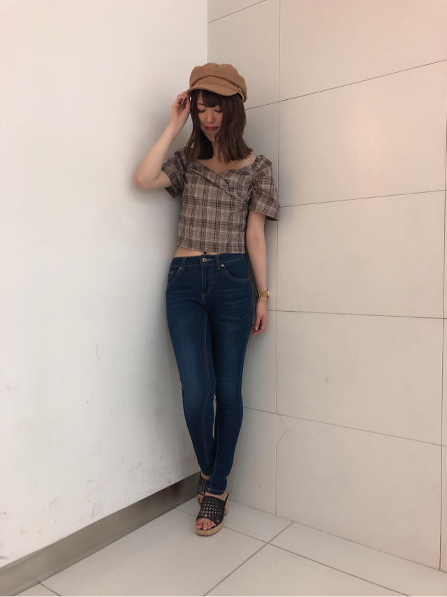 チェック柄トップス♡ふうか