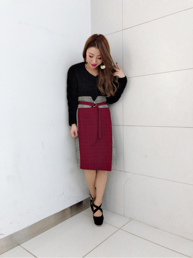 チェックスカート♡休日♡こと
