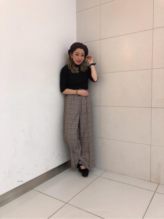 裾釦ワイドパンツ♡仕事終わり♡こと