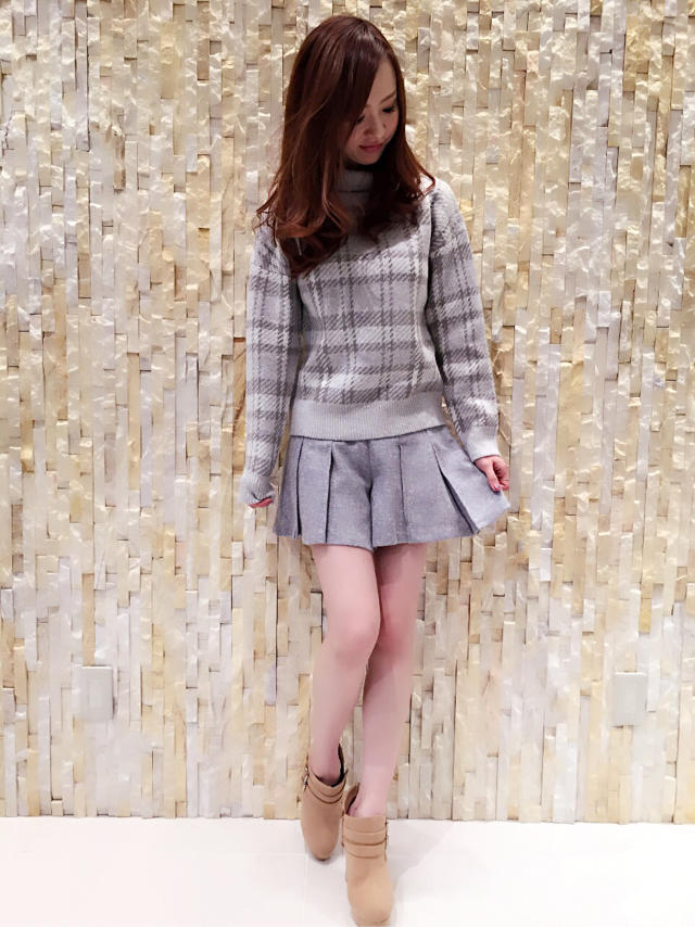 チェック♡ニット