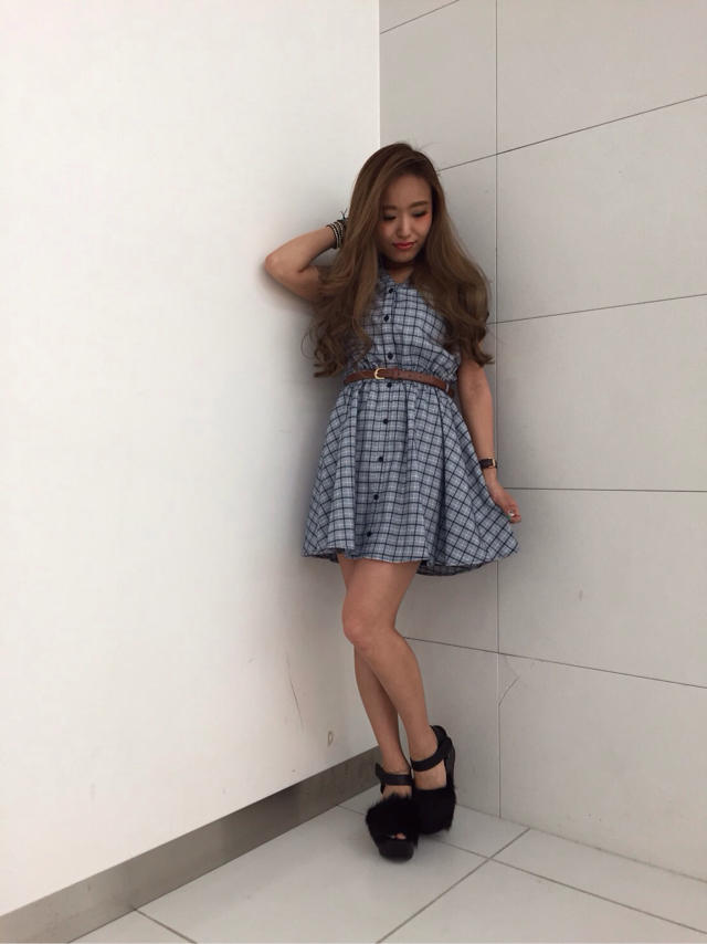チェックシャツワンピ♡ゆき