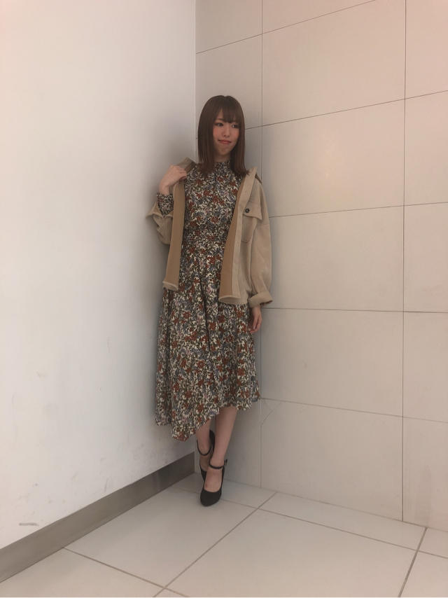花柄イレヘムワンピ♡ふうか