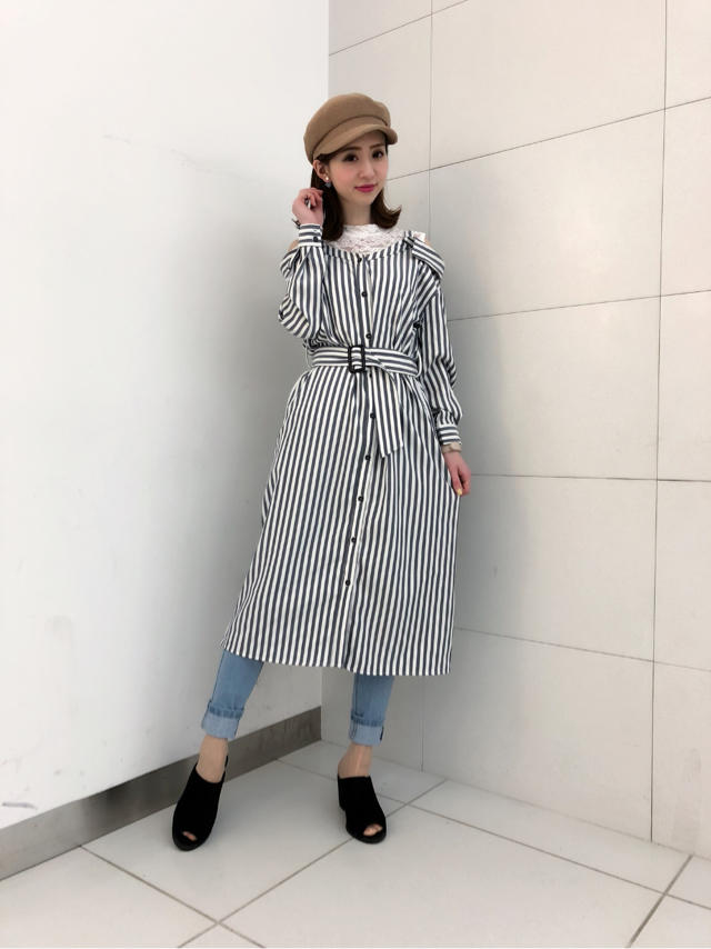 オフショルロングシャツ♡りこ