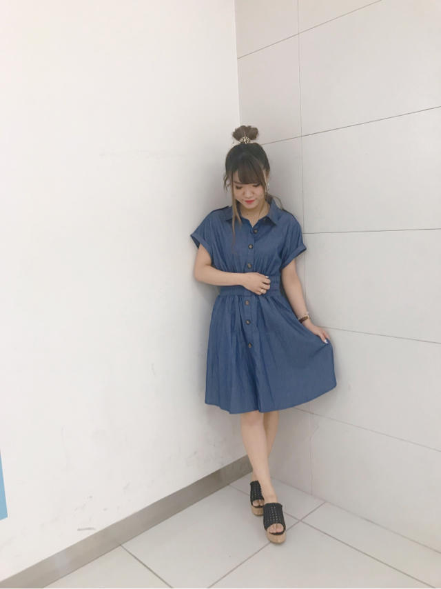 デニムシャツワンピ♡あかり