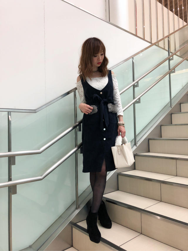 コーデュロイサロペット♡off shot♡りこ