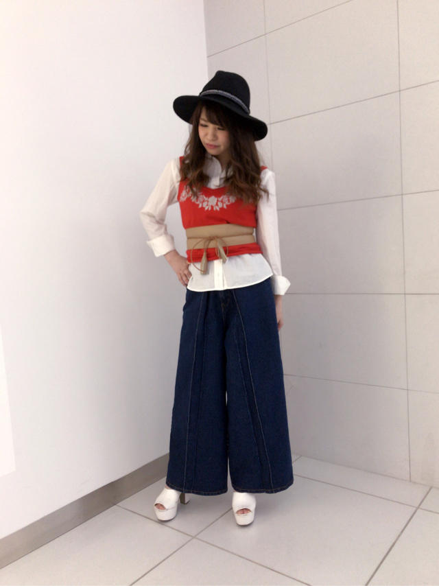 ラップ風デニムパンツ♡えりつぃん