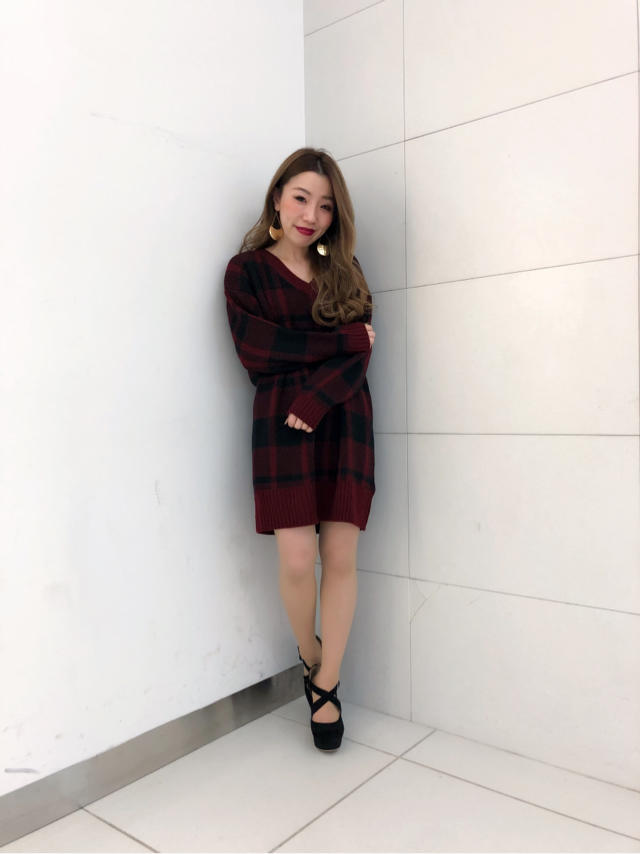 チェック柄ニット♡えりつぃん