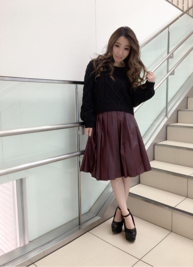 フェイクレザースカート＊寝る前に..☆ことやん