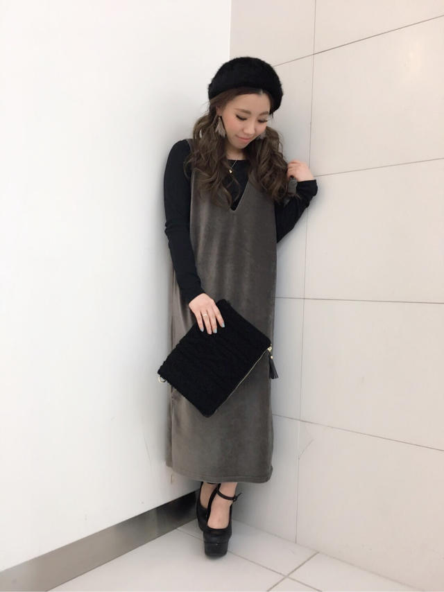 ベロアワンピース＊ことやん