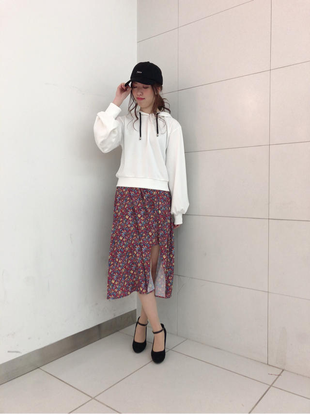 小花柄スカート♡ふうか