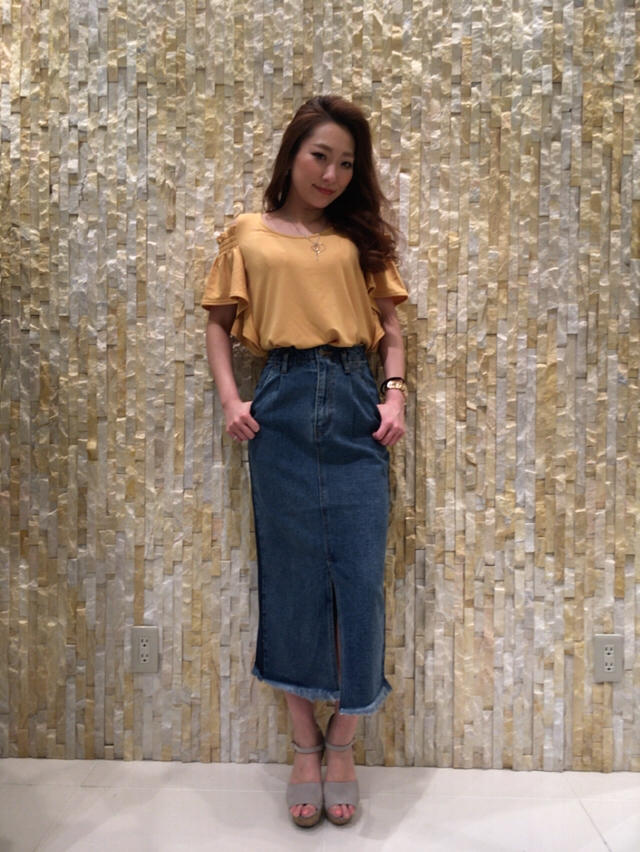切り替えデニムSK♡れいか