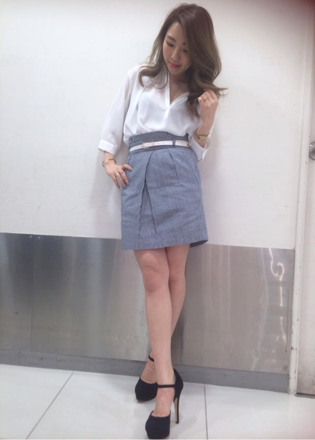 ベルト付コクーンスカート♡いちごパフェ＊ことやん