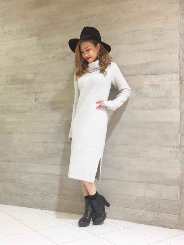 ロング丈ニットワンピ♡めぐ