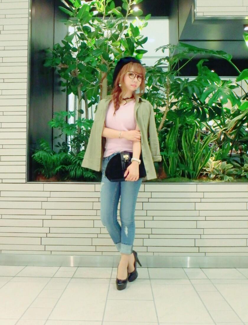 おすすめ！ピンク×カーキカジュアルコーデ♪♪あさみ