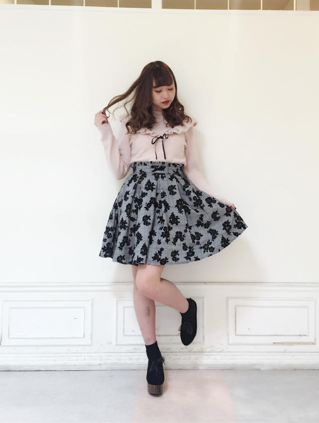 yui♡デートにもぴったりpink×blackの甘コーデ(⸝⸝⸝´꒳`⸝⸝⸝)♡*°