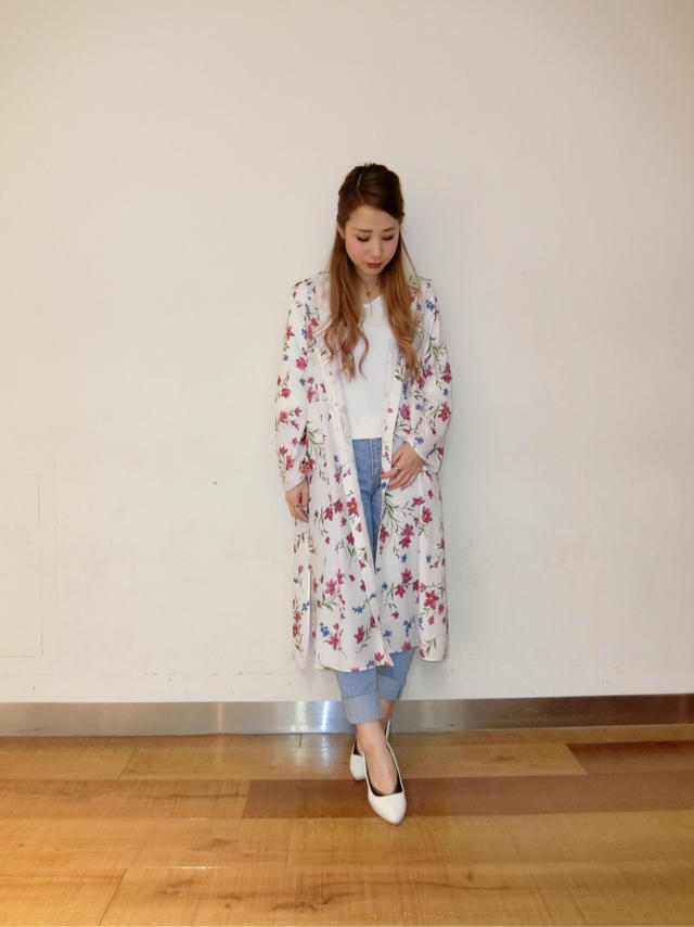 春に着たい花柄ロングシャツ♡いわたん