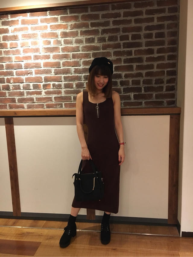 フロントジップタンクワンピース♡あや