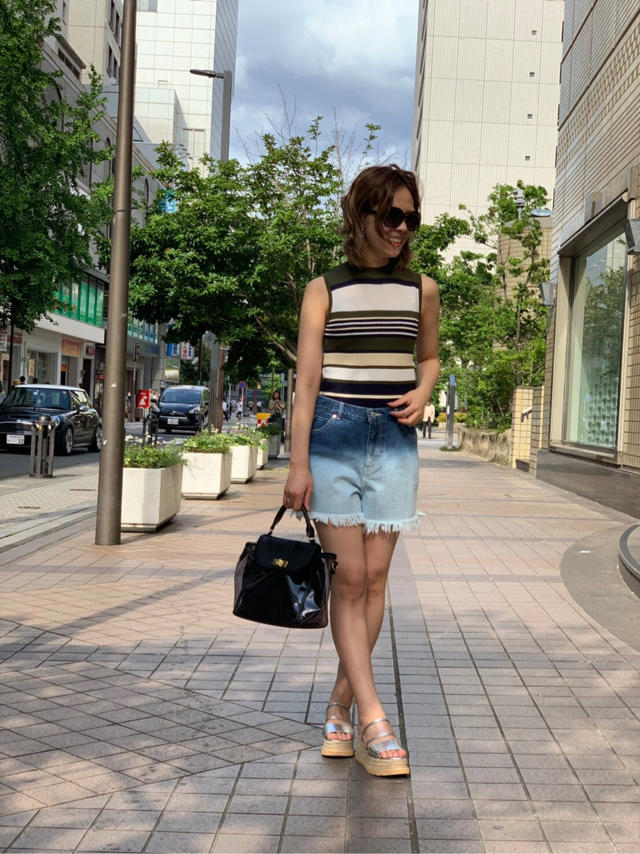 ボーダー×グラデーションショートパンツ✩.*˚Arisa