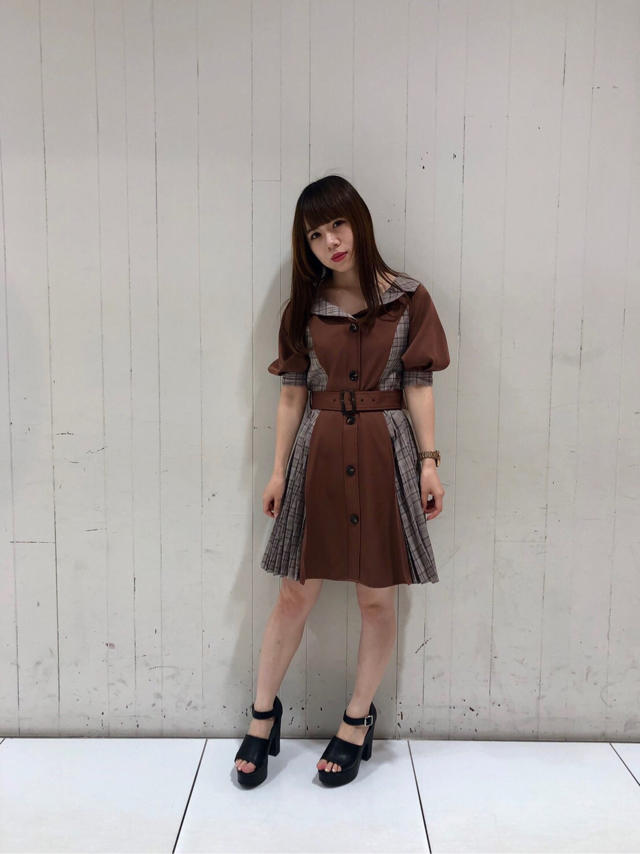 ブロッキングチェックワンピ♡はるな