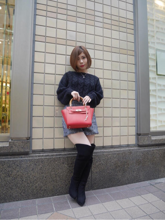 袖フェザーニット♡はるな
