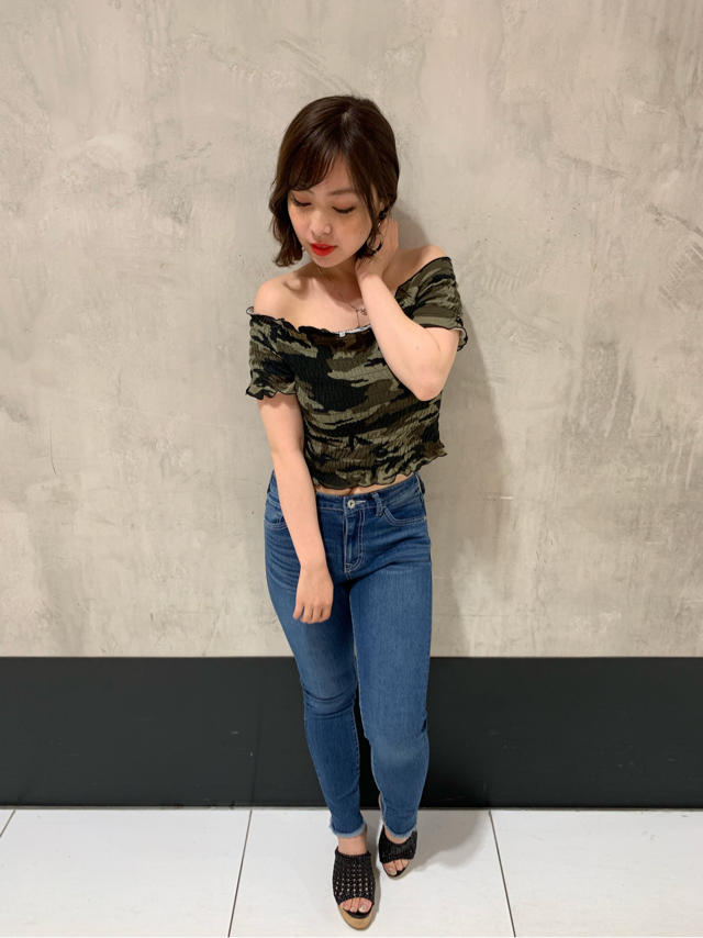 シャーリングオフショルTOPS♡あや