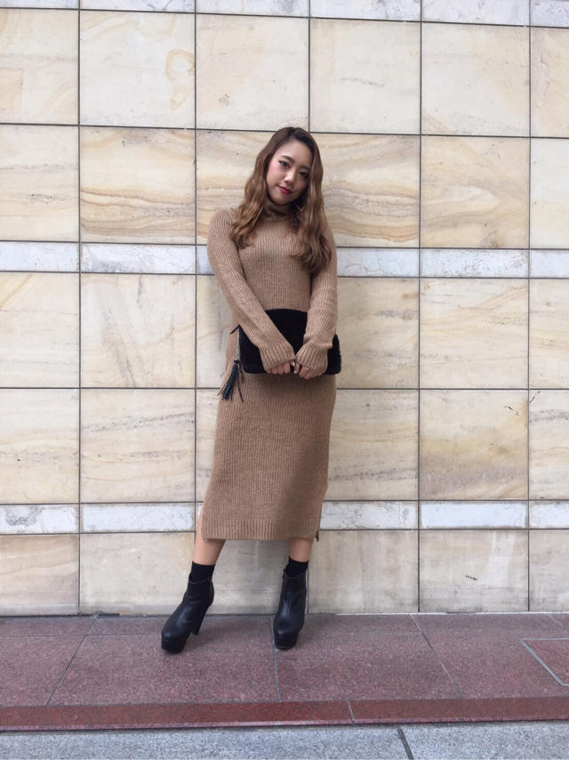 ロングニットワンピ♡いわたん
