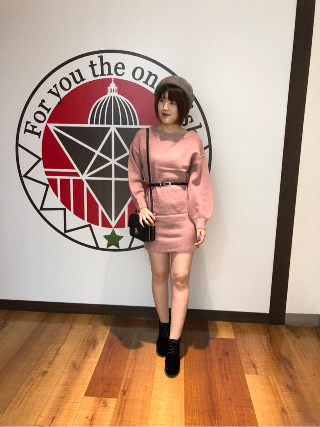 ベルト付きニットワンピ♡はるな