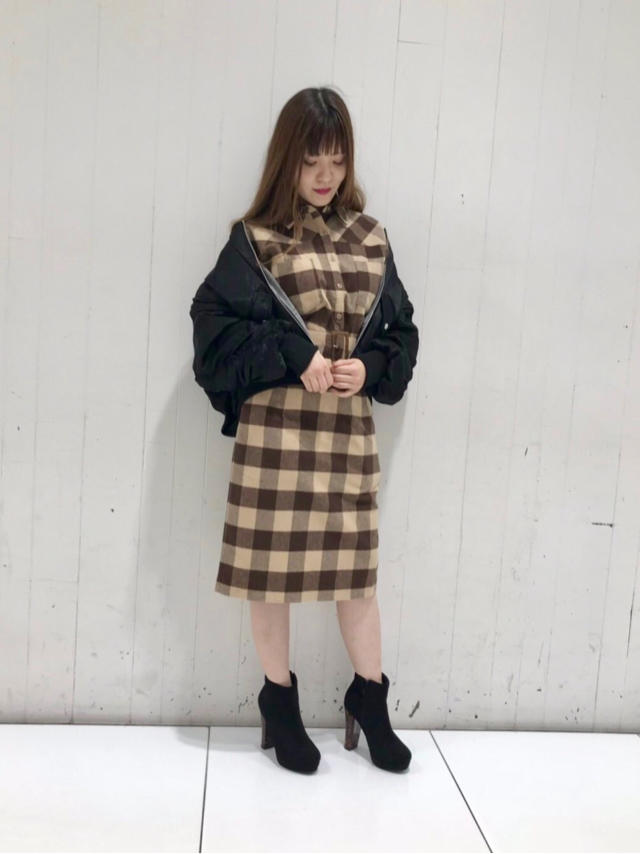 ブロックチェックコーデ♥ともちん