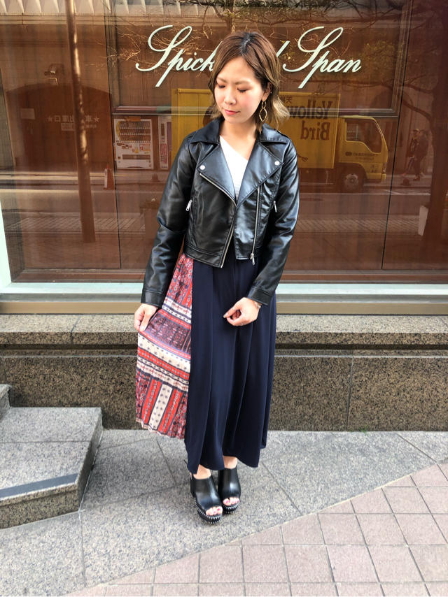 部分デザインプリーツスカート✩.*˚Arisa