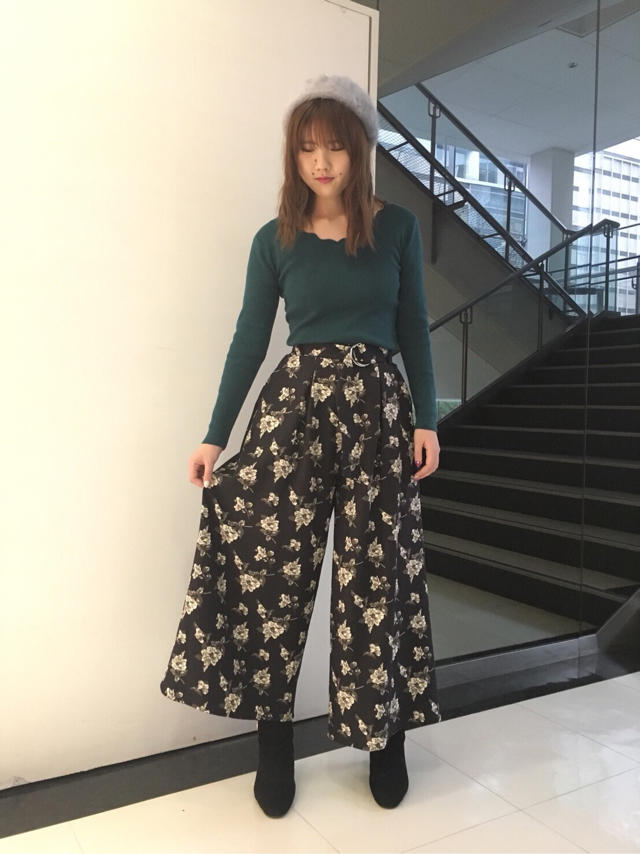 花柄ワイドパンツ♡いわたん