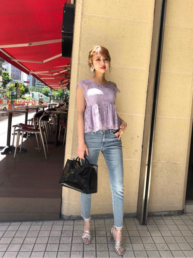 爽やかな総レーストップス❤︎お取り置き承っております！☺︎︎︎HONOKA