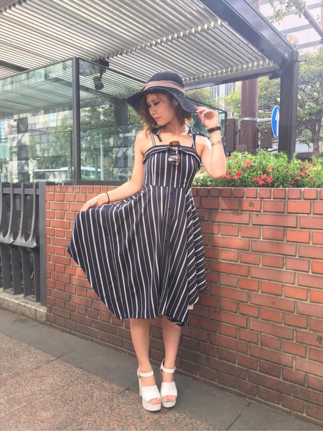 ランダムストライプ柄イレヘムワンピース ♥ arina