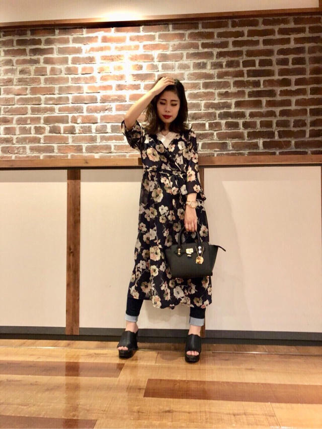 花柄ガウンの着回しコーデ♡ともちん