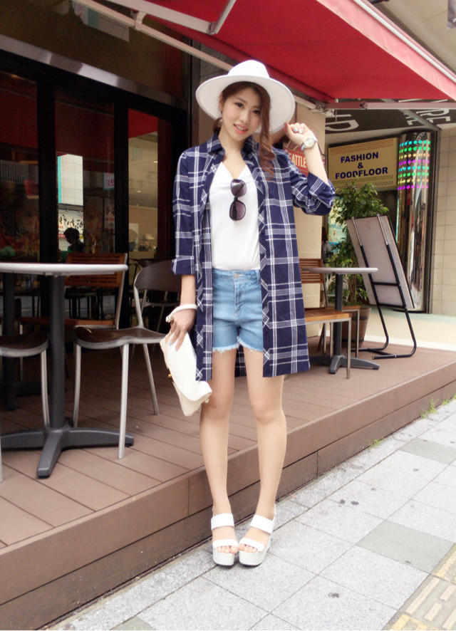 ロングチェックシャツ♡いわたん
