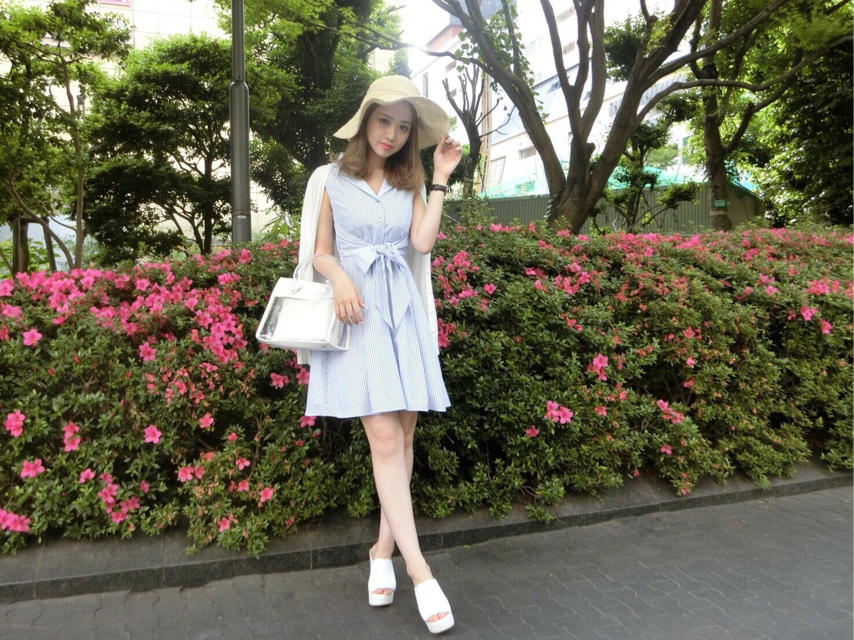 爽やかシャツワンピ♥ともちん
