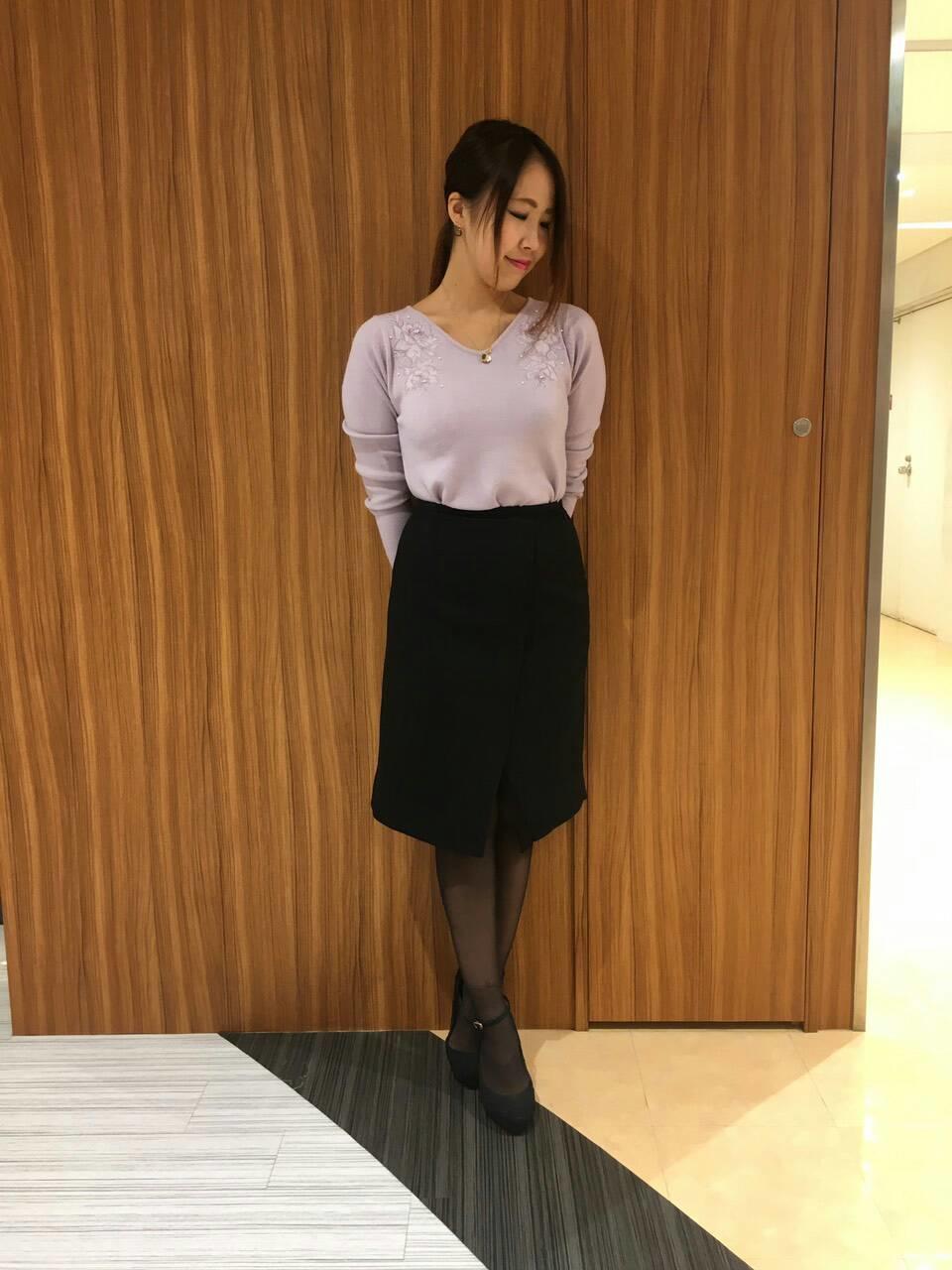 キレイめニットコーデ♡