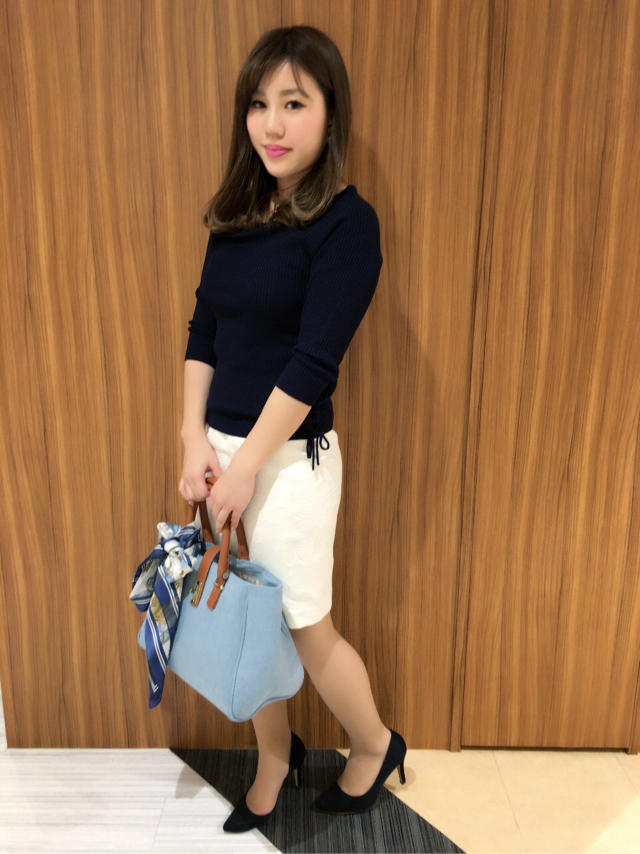レースアップニットコーデ*