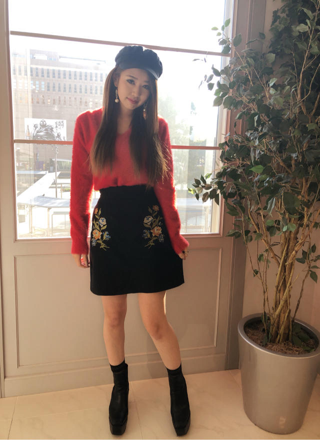 Vネックシャギーニット ♥ arina