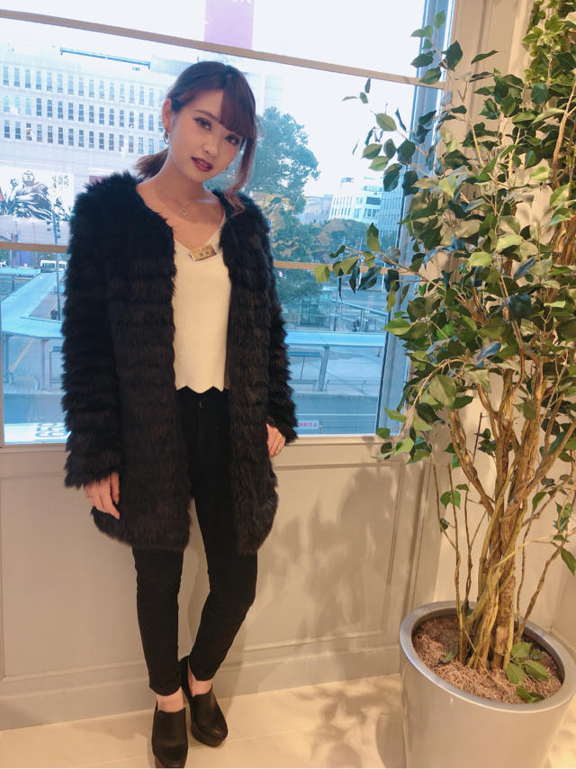 店長とarinaの店頭code ♥ モコモコouter ♥